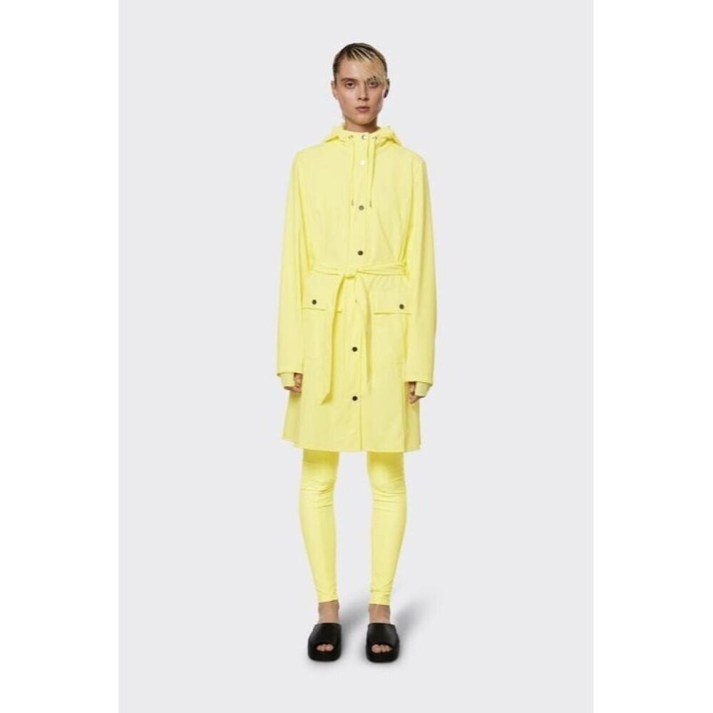 Rains Womens Curve Jacket Large in straw (yellow)